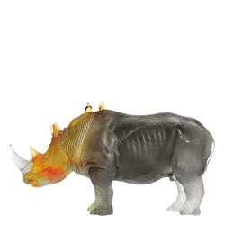 Daum Glass - Afric' Art Collection - Rhinoceros Amber Grey