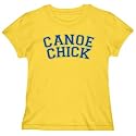 T-Shirt Woman Yellow " Canoe Chick / Athletic Department " Sports