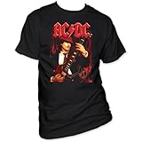 IMAGE OF Impact Young Men's AC/DC Autographed Short Sleeve T-Shirt, Black, Large