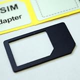 SIMアダプター Micro SIM Adaptor MicroSIM&rarr;SIMカード変換アダプタ（黒）