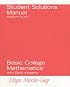 Student Solutions Manual Stand Alone for Basic College Mathematics with Early Integers