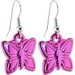 Pink Metallic BUTTERFLY Earrings