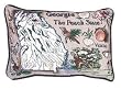 Set of 2 State Of Georgia "The Peach State" Decorative Throw Pillows 9" x 12"