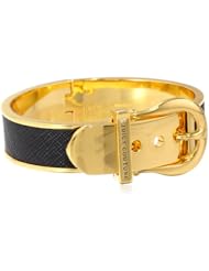 Juicy Couture Black Wide Buckle Bangle Bracelet, 2.38"