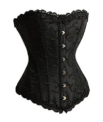 Satin Basque Corset   Waistline Tiered Lace-Up   Dress With a Bow(s)