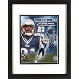 (13x16) Framed New England Patriots Randy Moss Sports Poster Print
