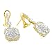 14K YG Baguette & Round 1.00ct Diamond Earrings