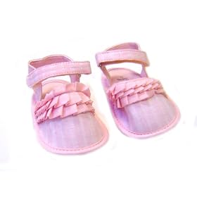 Max and Tilly Classic Baby Girls Shoe / Pram Shoe in Soft Pale Pink size Newborn