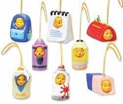 Winnie the Pooh Capsule Toys Set of 8 -Back to School