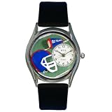 Whimsical Watches Women's S0820009 Football Black Leather Watch