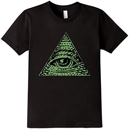 Kids Illuminati Eye Logo Icon T-Shirt - Secret Society Tee 12 Black