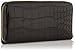 Anne Klein Alligator Alley Zip Around Wallet, Black, One Size