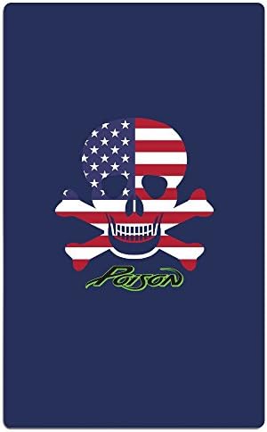 Poison Rock Band Flag Skull Design Oversized Cool Graphic Travel &amp; Beach Towel - Quick Dry, Lightweight, Absorbent Design For Men And Women