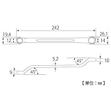 トップ(TOP) 両口メガネレンチ 45度型長形 TM-13×17