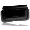 Krusell Hector Leder Etui Tasche f�r Apple iPhone 4 / 4S mit G�rtelschlaufen schwarz