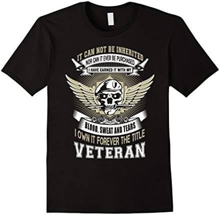 Men's I Own It Forever The Title Veteran - Blood Sweat And Tears XL Black