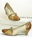 Ausgefallener Leder Damen Pumps braun