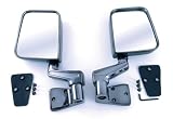 Rugged Ridge Black Chrome Trim Accessories for Jeep Side Mirrors Jeep Wrangler 1987 to 1995 (TJ) w/ Full Doors