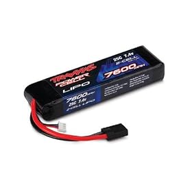 25C 7.4V 2S 2-Cell 7600mAh Lipo Batt:E-Revo,SLH4x4 from Traxxas R/C Accessories