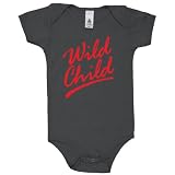 Wild Child Baby One-Piece, Asphalt, 6-12 Months