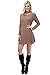 VIISHOW Women's Plain A Line Cable Knit Sweater Dress