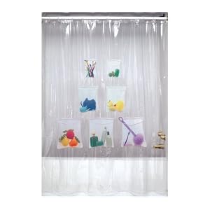 Splash Home Pocket Mesh Shower Curtain: Kitchen