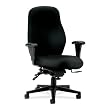 High-Back Task Chair, Pneumatic, 30-1/2"x37"x49", Black