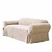 Green Living Group Chezmoi Collection Soft Micro Suede Couch/Sofa Cover Slipcover with Elastic Band Under Seat Cushion, Sand