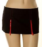 Folter Red Zip Black Mini Skirt