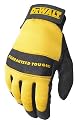 Dewalt DPG20L All Purpose Synthetic Leather Palm Spandex Back Velcro Wrist Work Glove, Large