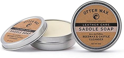 Saddle Soap : All Natural Leather Cleaner by Otter Wax : 2oz Tin