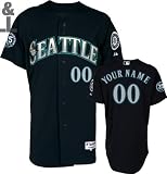 Seattle Mariners Jersey: Big & Tall Personalized Alternate Navy Authentic Jersey with 35th Anniversary Patch