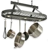 Enclume 3 Foot Oval with Lighted Grid Pot Rack