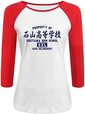 Japan High School Red Women's Jersey Half Sleeve T Shirts