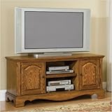 Home Styles Country Casual Wood TV Stand in Distressed Oak Finish