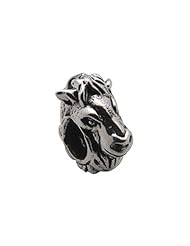 Zable (tm) Sterling Silver Horse Face Bead / Charm