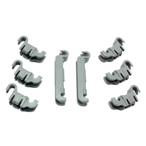 Bosch Dishwasher Lower Rack Flip Tynes Plastic Bearing Clips Kit