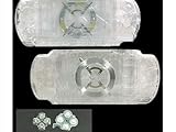 crystal front+back faceplate & buttons for psp 2000 slim + 3 pcs screen pro ....
