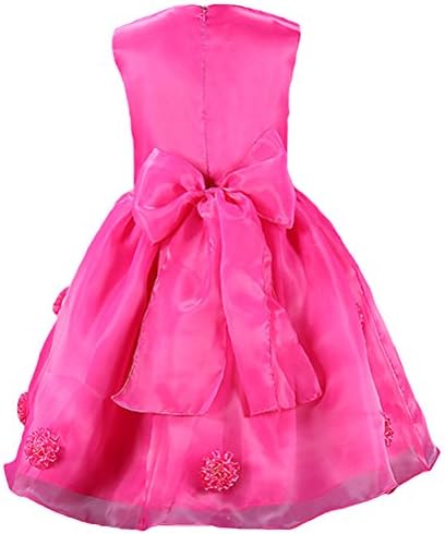 FUYI Girl's dress flower decorate with a bow korea style