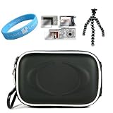 Black Camera Case for Sony Bloggie MHS-TS20 Full HD Touch Camera + Screen Protector + Tripod for Sony Bloggie + Wristband