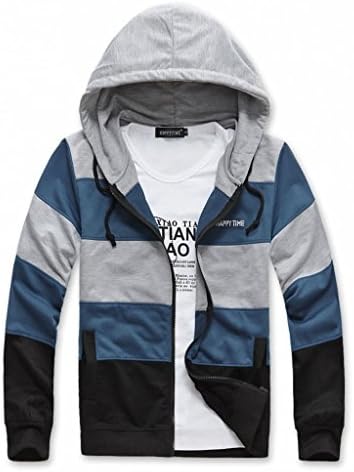 WantDo Men's Colorful Cotton & Polyester Hoodie Jacket Grey US Medium(XL)