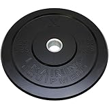 Premium Black Bumper Plate Solid Rubber with Steel Insert - Great for Crossfit Workouts
