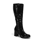 Women's Spectacular-300Sq, 3" Block Heel Sequins Knee Boot