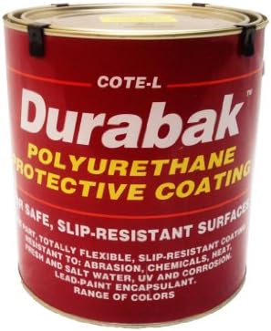 Durabak Original (For Indoors), TEXTURED version - Non Slip Coating, Bedliner, Deck Paint for ALL Boats - Many colors to choose from! - LIGHT GREY - GALLON