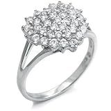 Cubic Zirconia Sterling Silver Heart Ring - size 5