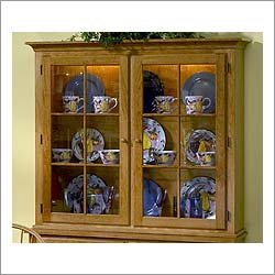 Chatham Furniture 6572 (Antique White/Wood) Highland Road Cherry Closed China Hutch Top