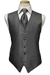 Venice Tuxedo Vest - Asphalt with Matching Windsor Band Tie