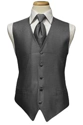 Venice Tuxedo Vest - Asphalt with Matching Windsor Band Tie