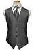 Venice Tuxedo Vest - Asphalt with Matching Windsor Band Tie