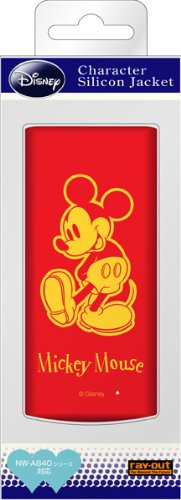 レイアウト ディズニーコレクションWALKMAN NW-A840シリーズ用シリコンジャケット、ディスプレイ保護フィルム/ミッキー RT-DSA84A/MK